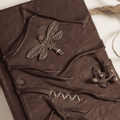 Hatıra Defteri El Yapımı Hakiki Deri Günlük Şamua Kağıt Yusufçuk