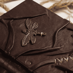 Hatıra Defteri El Yapımı Hakiki Deri Günlük Şamua Kağıt Yusufçuk