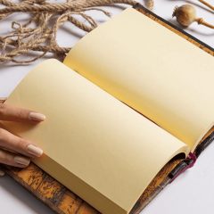 Hatıra Defteri El Yapımı Hakiki Deri Günlük Şamua Kağıt Kurukafa
