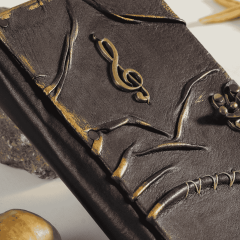 Hatıra Defteri El Yapımı Hakiki Deri Günlük Şamua Kağıt Sol Anahtarı