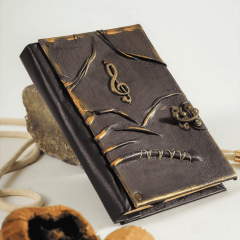 Hatıra Defteri El Yapımı Hakiki Deri Günlük Şamua Kağıt Sol Anahtarı