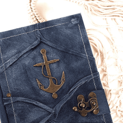 Hatıra Defteri El Yapımı Hakiki Deri Günlük Şamua Kağıt Çapa