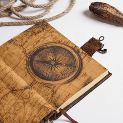 Hatıra Defteri El Yapımı Hakiki Deri Günlük Şamua Kağıt Baykuş