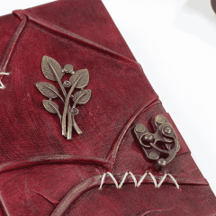 Hatıra Defteri El Yapımı Hakiki Deri Günlük Şamua Kağıt Çiçek