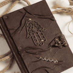 Hatıra Defteri El Yapımı Hakiki Deri Günlük Şamua Kağıt El