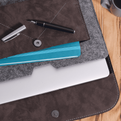Keçe Laptop Kılıfları 13-13.3-14 inç Macbook Air Ve Ultrabook / Evrak Çantası Kahverengi