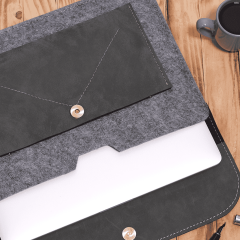 Keçe Laptop Kılıfları 13-13.3-14 inç Macbook Air Ve Ultrabook / Evrak Çantası Yeşil
