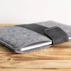 Keçe Laptop Kılıfları 13''/13.3''/14 inç Macbook Air Ve Ultrabook / Evrak Çantası Siyah
