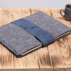 Keçe Laptop Kılıfları 13''/13.3''/14 inç Macbook Air Ve Ultrabook / Evrak Çantası Mavi