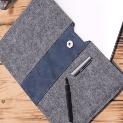 Keçe Laptop Kılıfları 13''/13.3''/14 inç Macbook Air Ve Ultrabook / Evrak Çantası Mavi