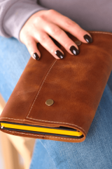 Hakiki Deri El Yapımı Ajanda Kitap Defter Kılıfı Taba