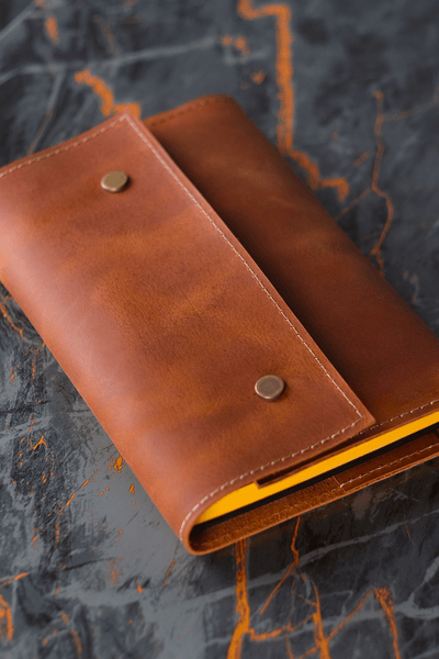 Hakiki Deri El Yapımı Ajanda Kitap Defter Kılıfı Taba