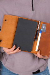 Hakiki Deri El Yapımı Ajanda Kitap Defter Kılıfı Taba